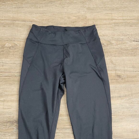 Climate Rights Athletic Legging Pants ~ Sz S ~ Black ~ 28" Inseam ~ Key Pocket - Picture 3 of 7